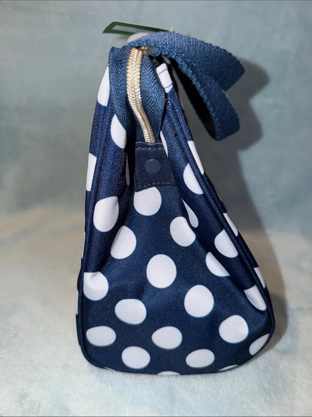 kate spade navy and white polka dot lunch bag & 3 pc. condiments containers